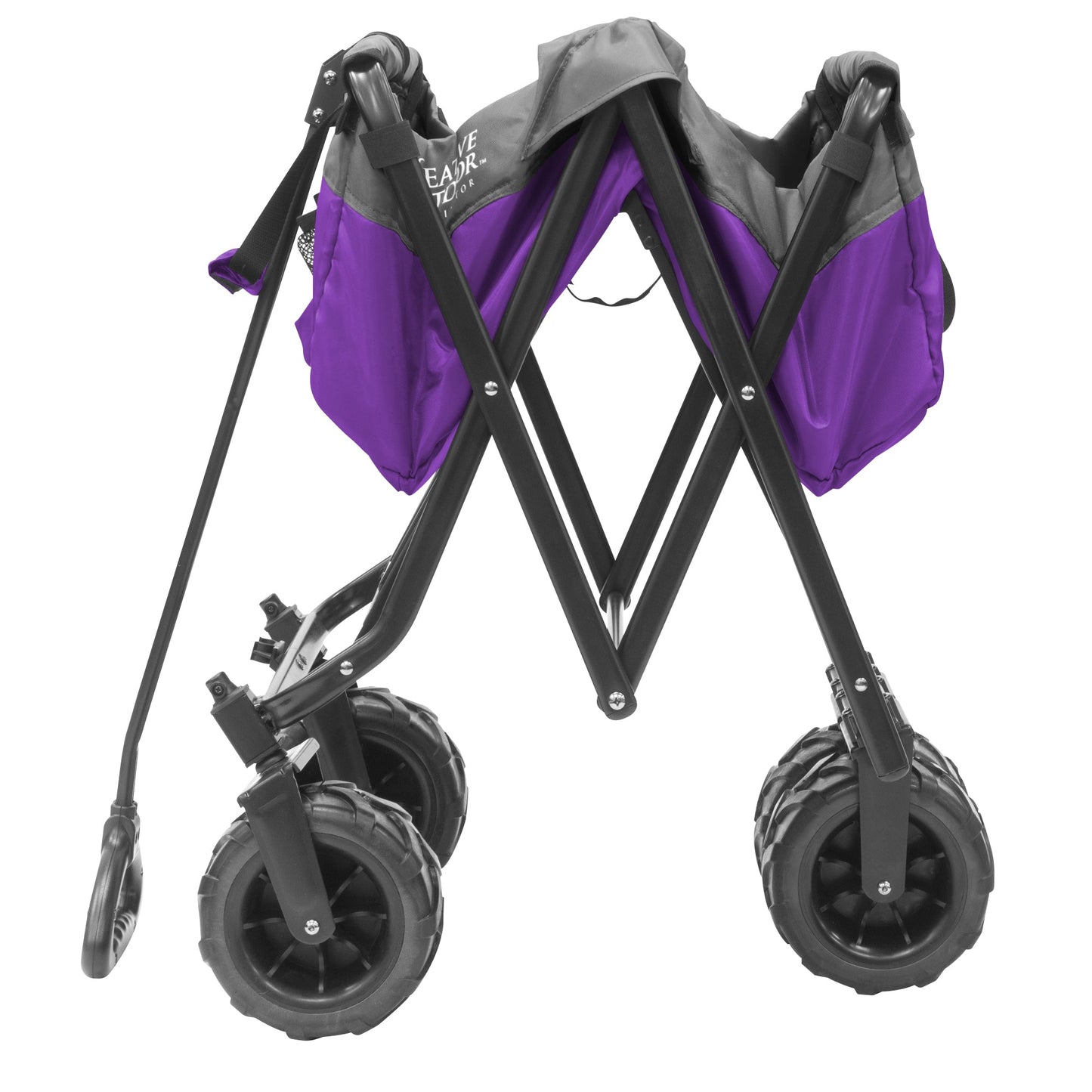 All-Terrain Faltender zusammenklappbarer Strandwagen | Heavy Duty | Two Tone - Purple Gray