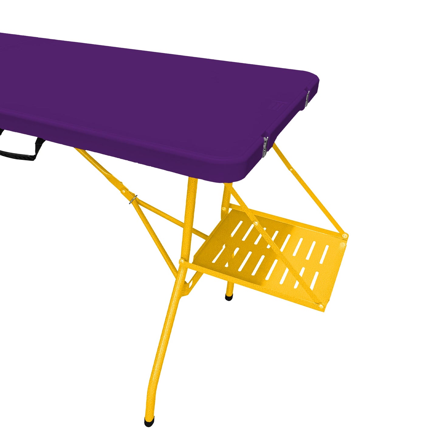 Der Rolling Table - 6 ft. Klapptisch auf Rädern - Teamfarben - Purpur & Gelb