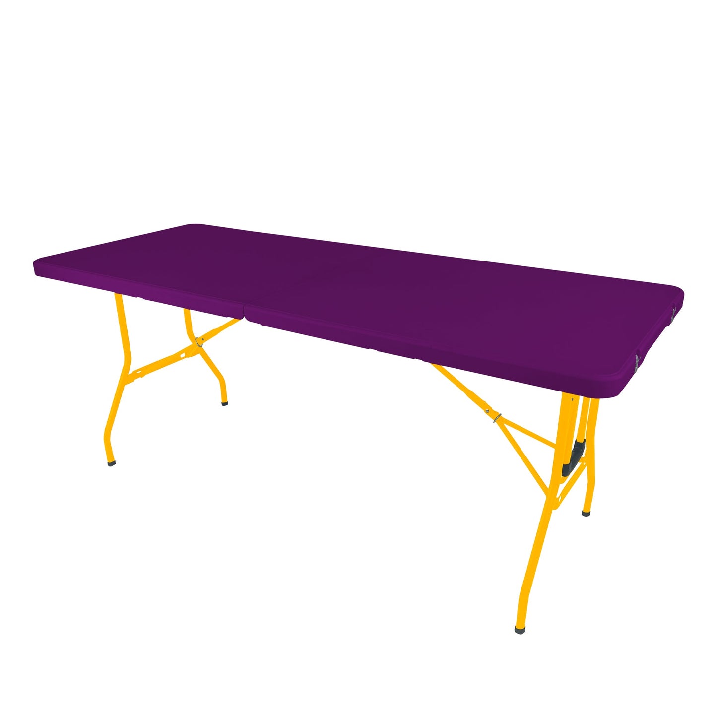 Der Rolling Table - 6 ft. Klapptisch auf Rädern - Teamfarben - Purpur & Gelb