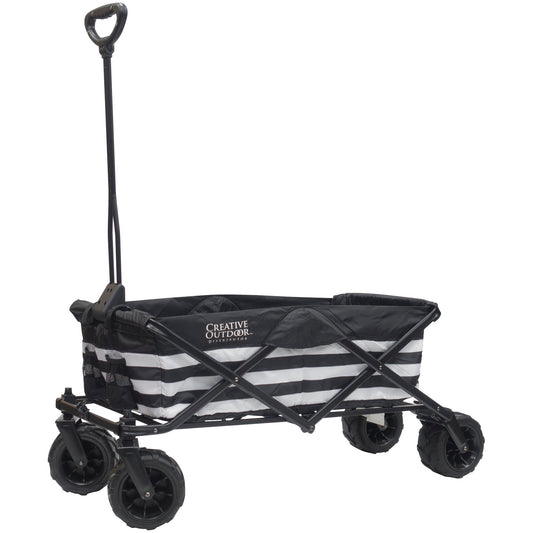 All-Terrain Faltbarer Strandwagen | Heavy Duty | Limited Edition - Black White Stripes