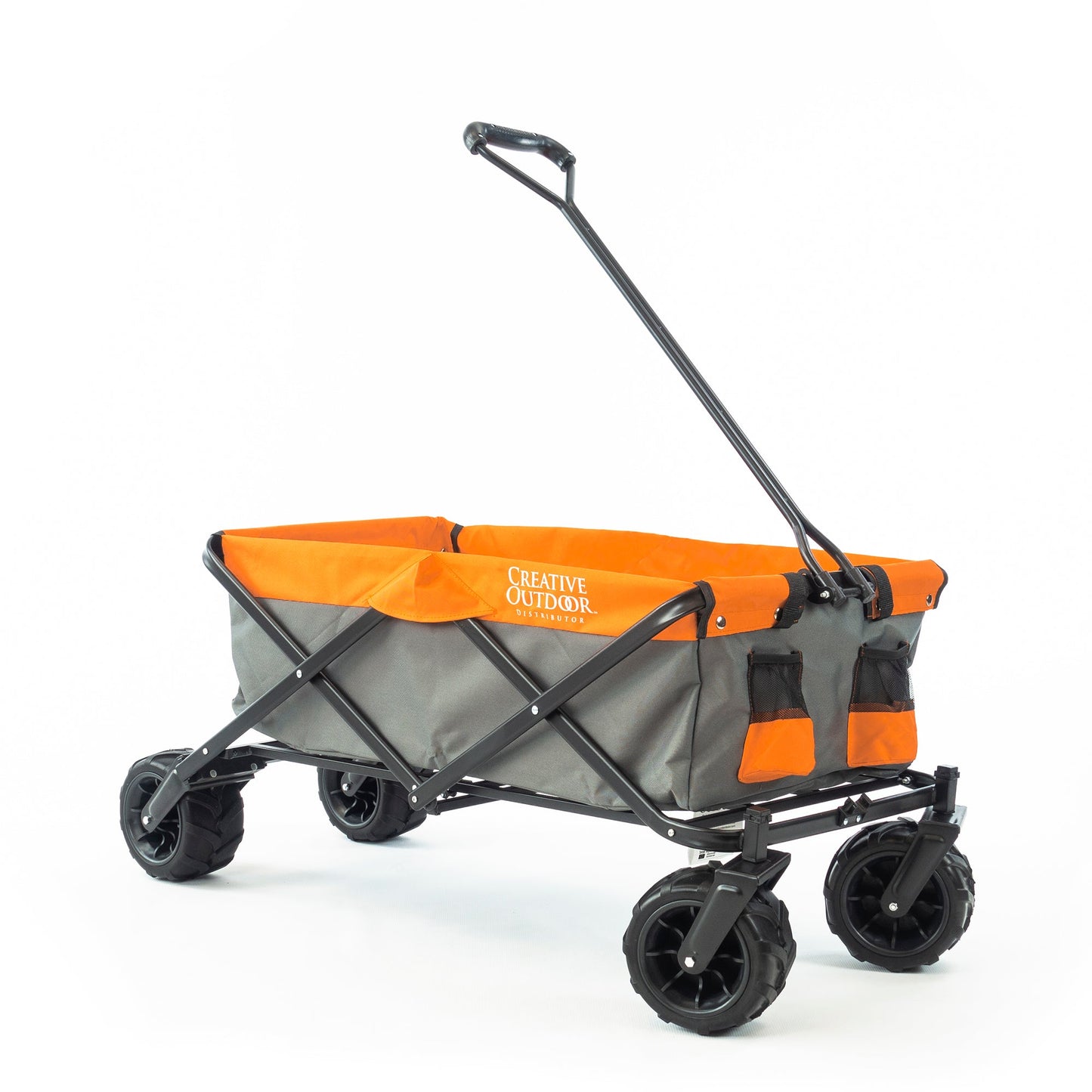 All-Terrain Faltender zusammenklappbarer Strandwagen | Heavy Duty | Two-Tone - Grauorangen