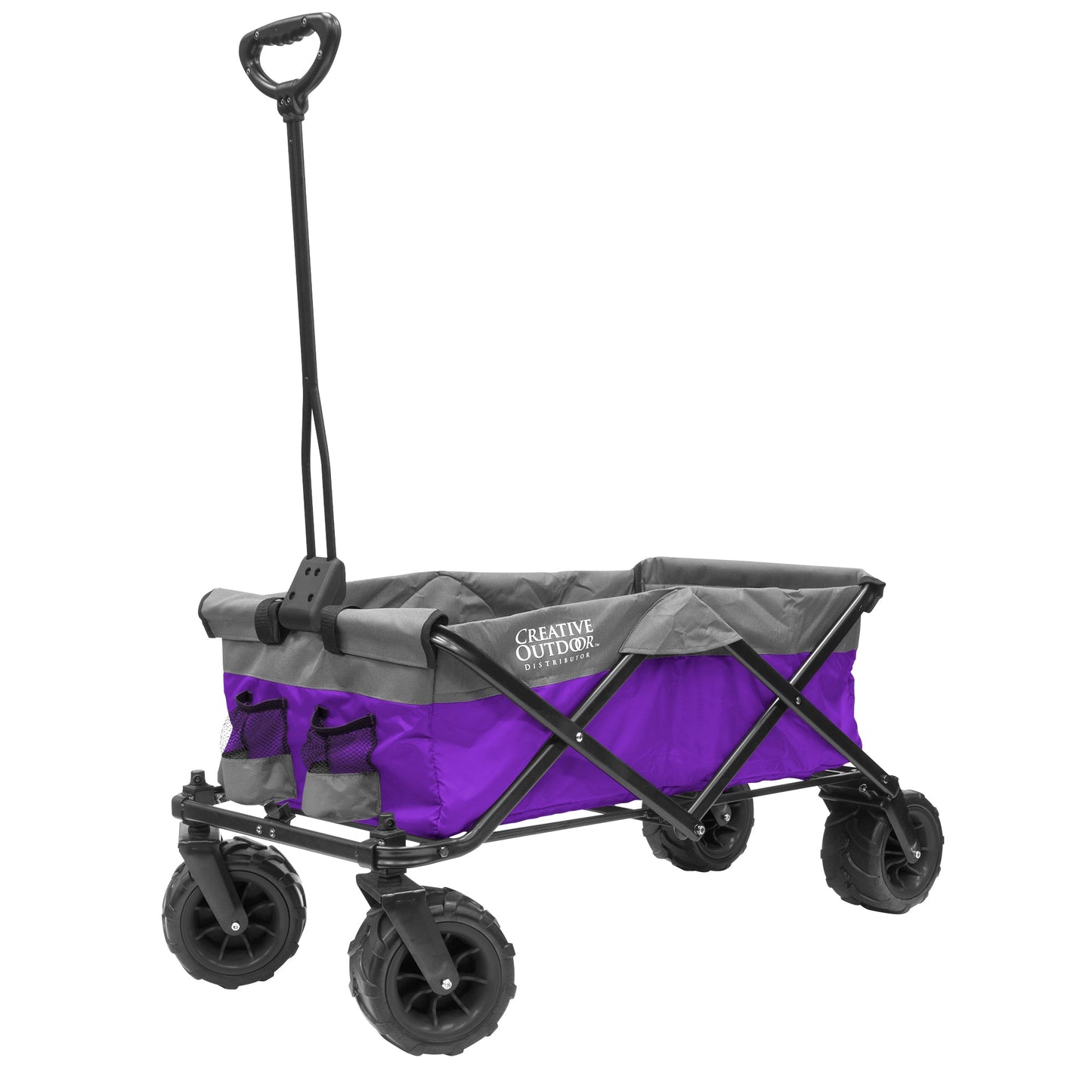 All-Terrain Faltender zusammenklappbarer Strandwagen | Heavy Duty | Two Tone - Purple Gray