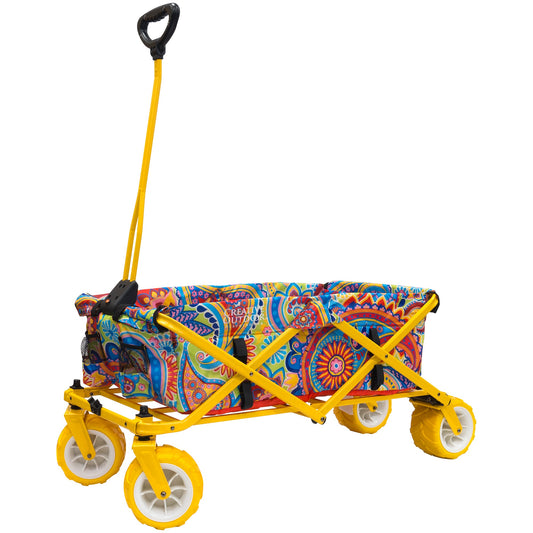 All-Terrain Faltbarer Strandwagen | Heavy Duty | Limited Edition - Groovy Paisley