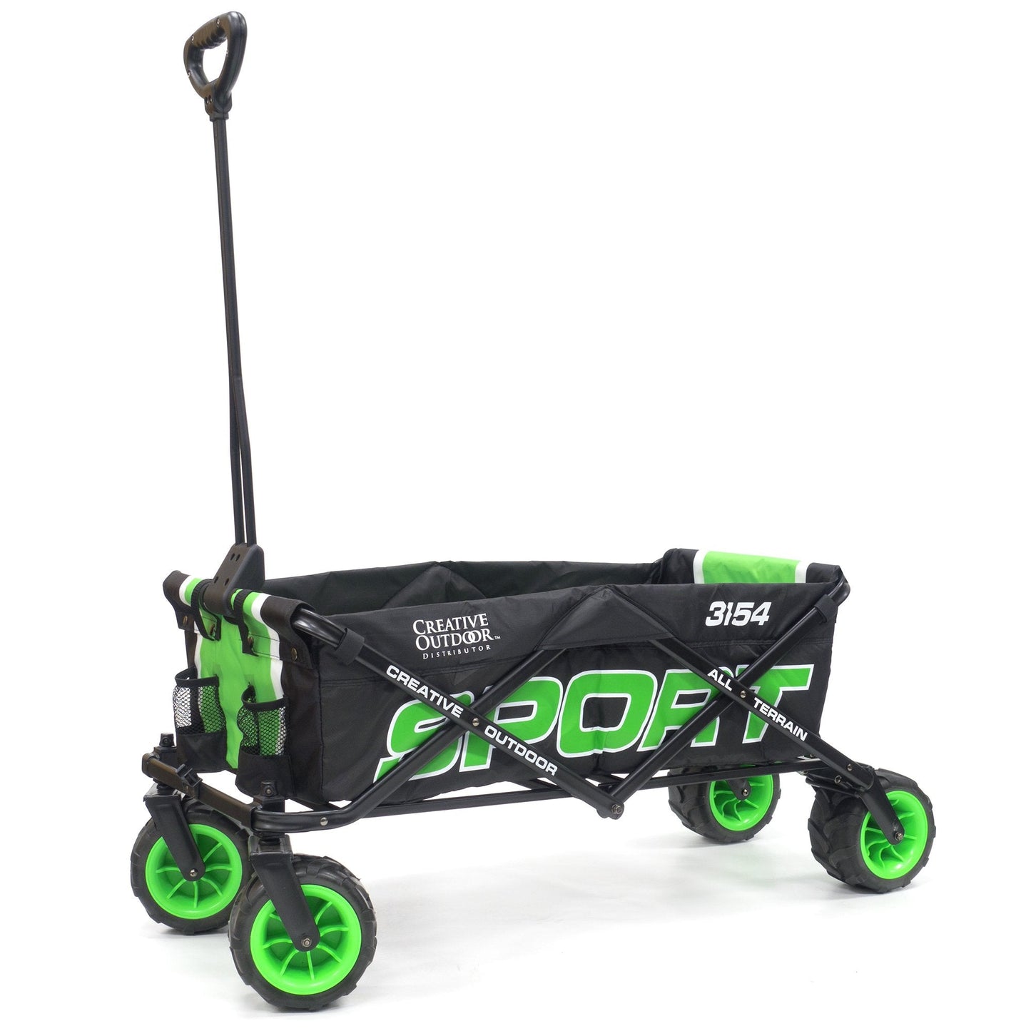 All-Terrain Klappklappwagen | Heavy Duty | Coach Edition - Black Neon Green