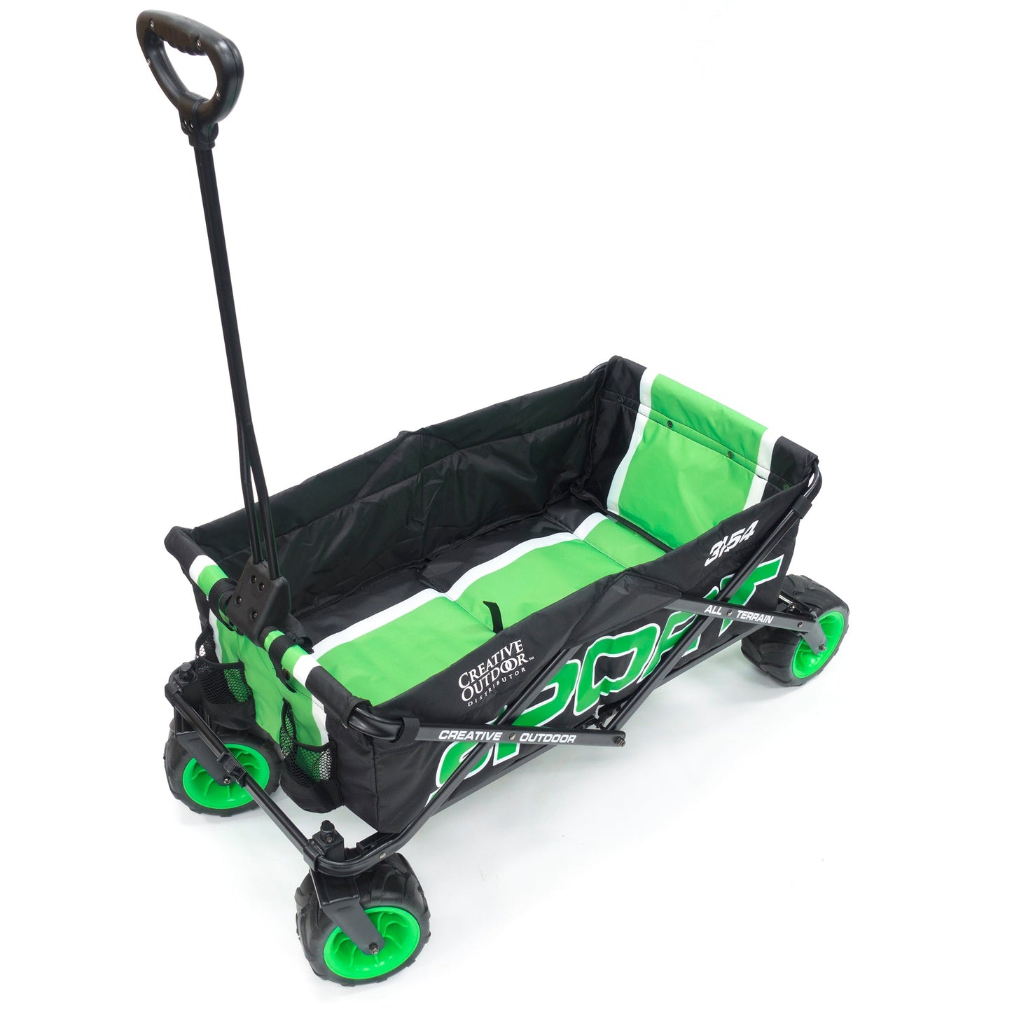 All-Terrain Klappklappwagen | Heavy Duty | Coach Edition - Black Neon Green