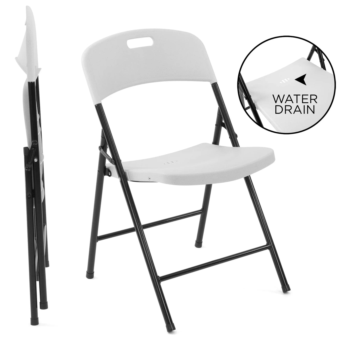 Der Rolling Table - 6 ft. Klapptisch auf Rädern - Teamfarben - Weiß
