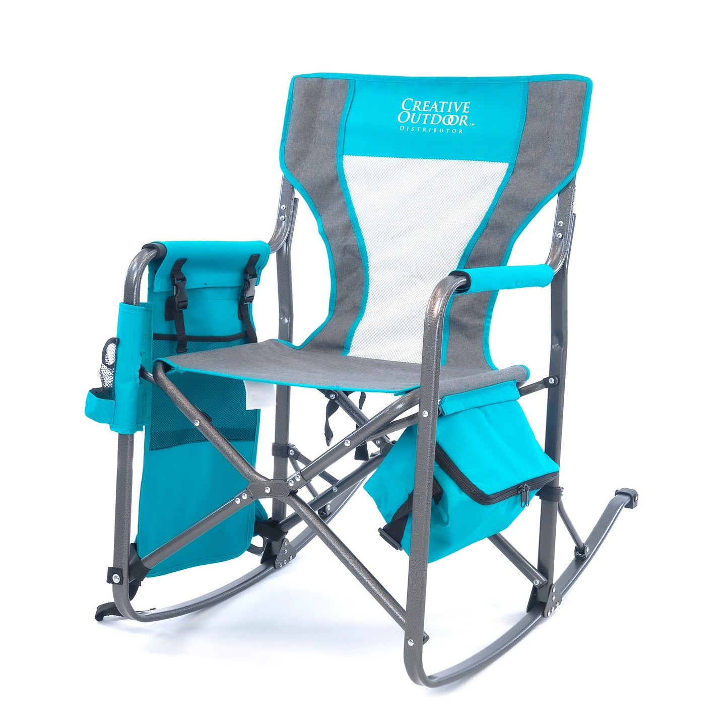 Klappbarer Schaukelstuhl mit Ice Box Cooler | Teal