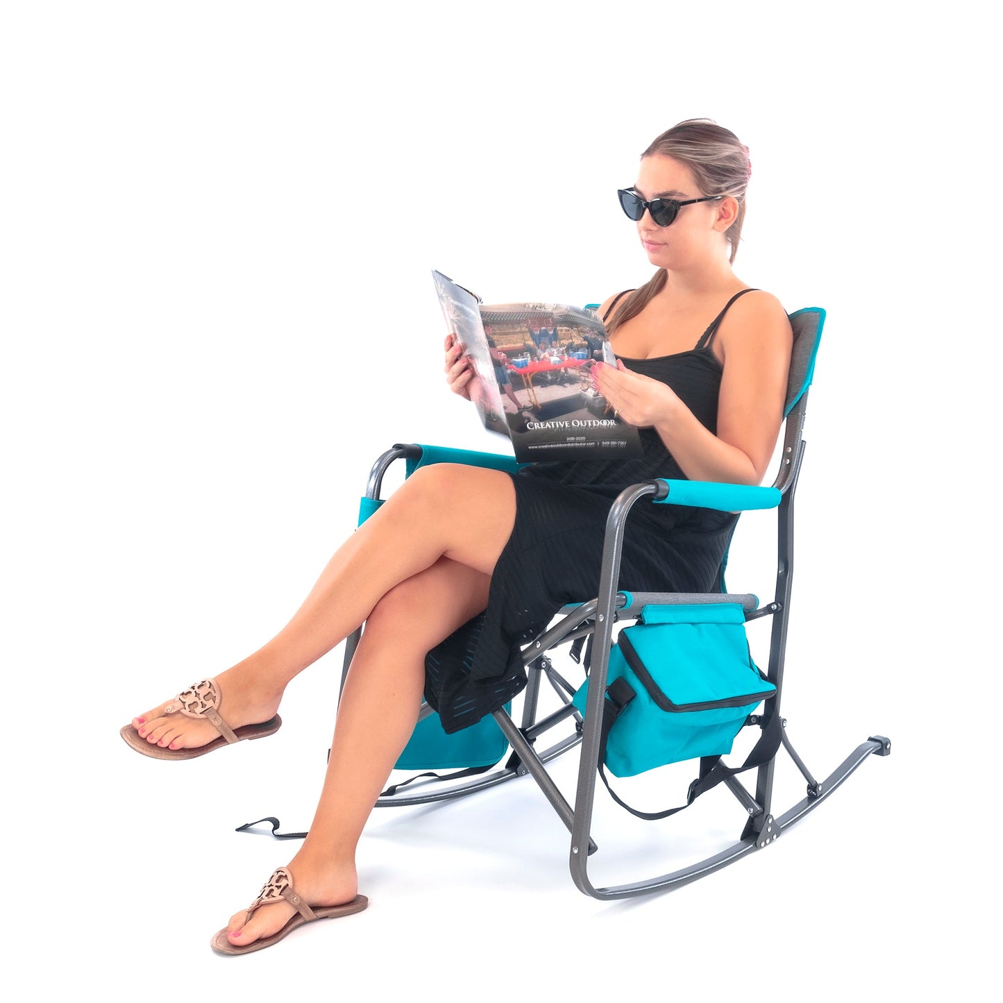 Klappbarer Schaukelstuhl mit Ice Box Cooler | Alle Farben