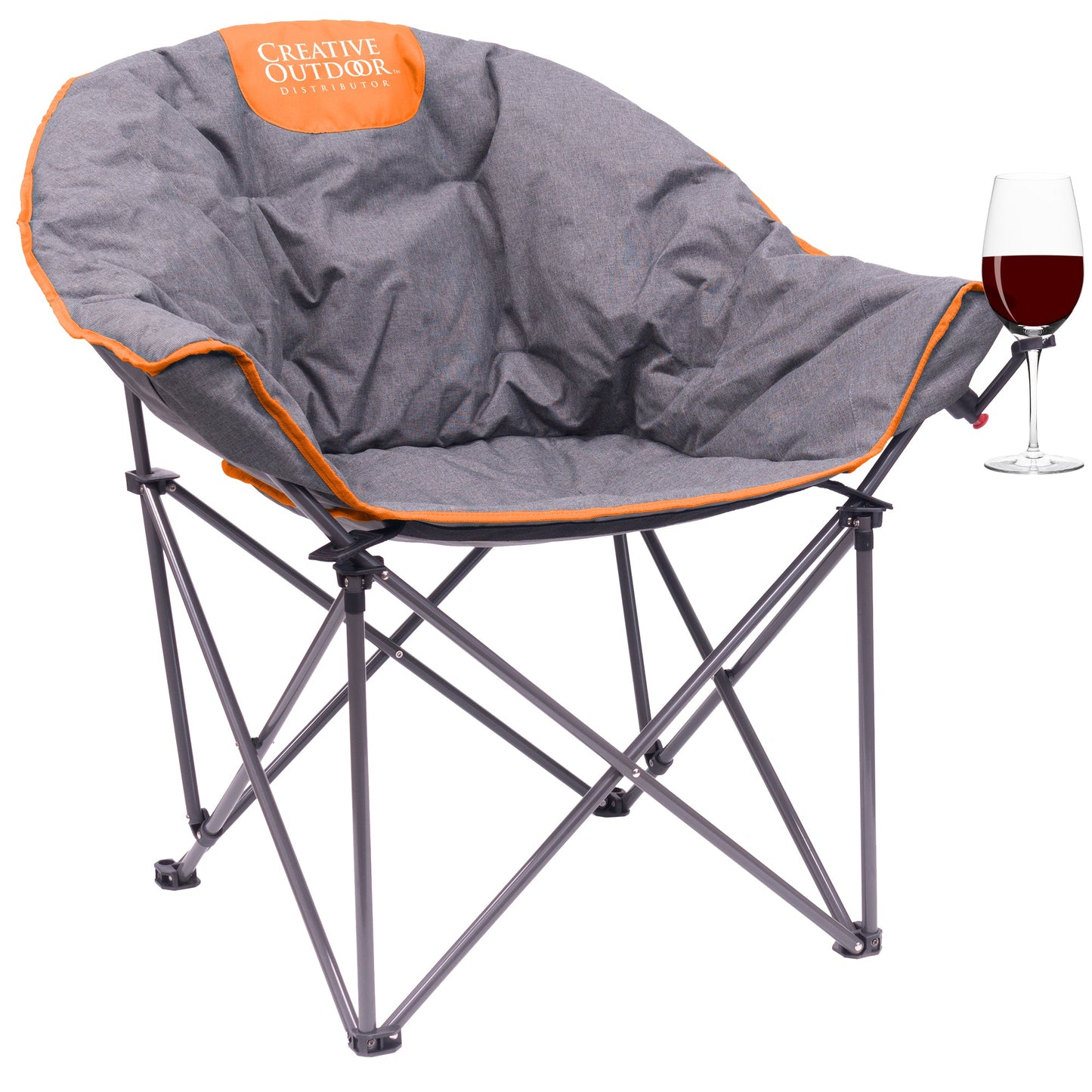 Gepolsterter Luxus-Falding Wein Stuhl | Orange