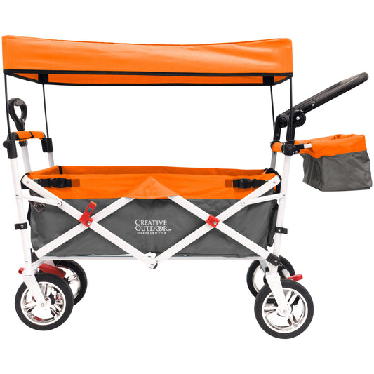 Silberserie Faltrollerwagen | Grau/Orange