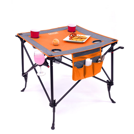 Faltbarer Weintisch mit einstellbarer Höhe | Orange
